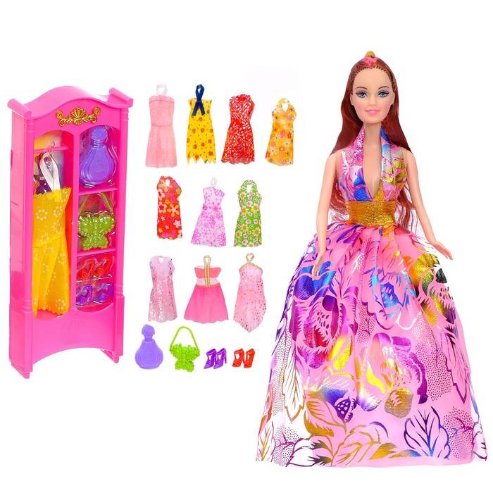 Кукла-модель «Анна» с набором платьев, с аксессуарами, цвета МИКС - фото 1886301865