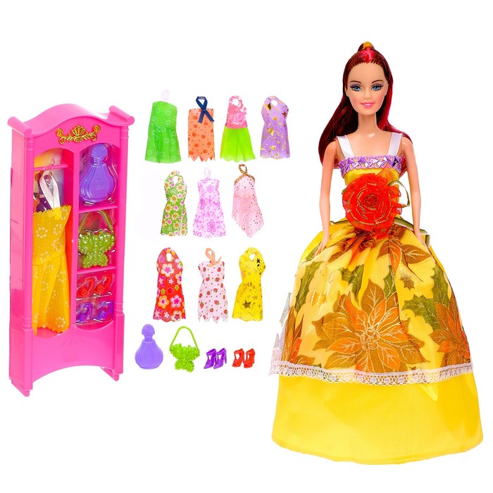 Кукла-модель «Анна» с набором платьев, с аксессуарами, цвета МИКС - фото 1886301877