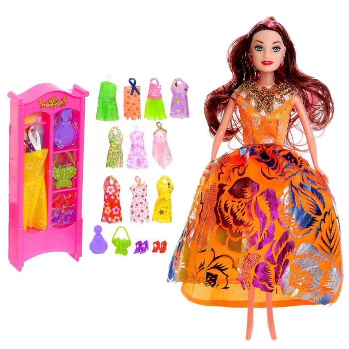 Кукла-модель «Анна» с набором платьев, с аксессуарами, цвета МИКС - фото 1886301857