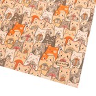 Бумага упаковочная крафтовая «Котики с подарками», 70 х 100 см - Фото 2