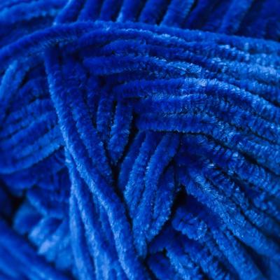 Плюшевая пряжа для вязания спицами, крючком YarnArt, Jeans, Velour, 100% микрополиэстер, 170 м/100 г, (857 василёк)