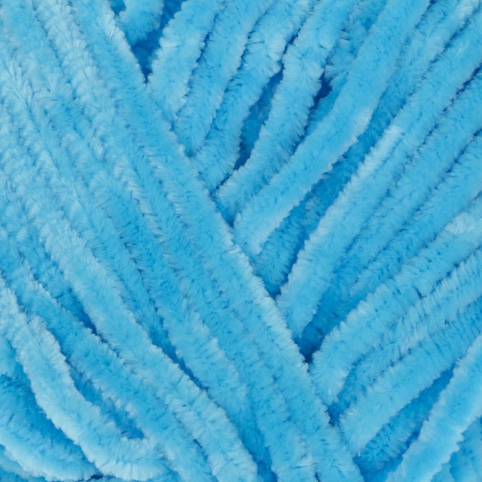 Пряжа "Velour" 100% микрополиэстер 170м/100г (850 яр. голубой) - Фото 1