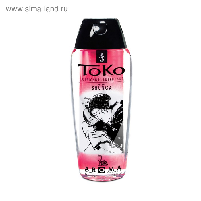 Лубрикант Shunga Toko Aroma на водной основе, со вкусом клубники и шампанского, 165 мл - Фото 1