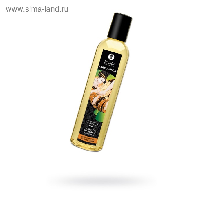 Возбуждающее массажное масло Shunga Organica, с ароматом миндаля, 250 мл - Фото 1