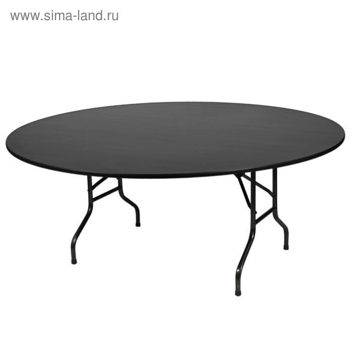 Складной стол "Лидер 3", диаметр 1200 мм, ножки чёрные, столешница венге - Фото 1