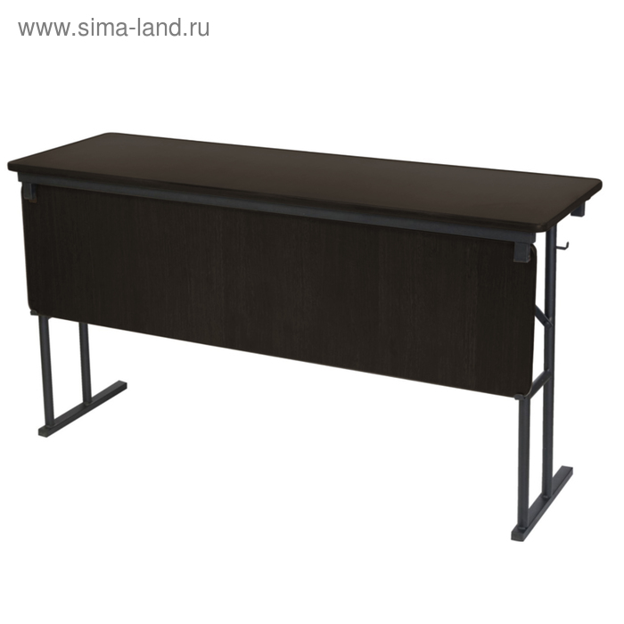 Складной стол с передней стенкой "Лидер 10", 1200х500 мм, ножки чёрные, столешница венге - Фото 1