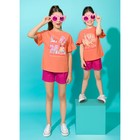 Комплект для девочки, рост 128 см, цвет персиковый - Фото 1