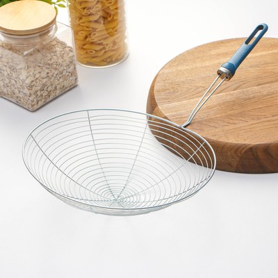 Шумовка Доляна «Стандарт», h=43.8 см, d=22.7 см, нержавеющая сталь, серебристый