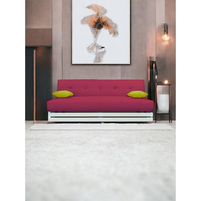 Диван «Манго 1», со спальным местом, обивка «нео берри», подушки «нео эппл»