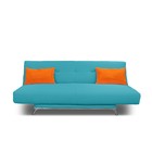 Диван «Манго 2», обивка бирюзовая, подушки оранжевые - Фото 4