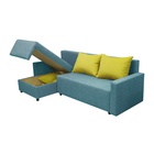 Диван угловой «Шерри» с подлокотниками, обивка «балтик азуре», подушки «нео эппл» - Фото 6