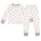 Пижама для девочки Мишки Sweet Baby, рост 128 см, цвет бежевый - Фото 1