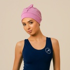 Шапочка для плавания взрослая ONLYTOP, тканевая, обхват 54-60 см, цвет лиловый - Фото 1