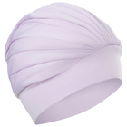 Шапочка для плавания взрослая ONLYTOP, тканевая, обхват 54-60 см, цвет сиреневый - Фото 1