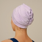 Шапочка для плавания взрослая ONLYTOP, тканевая, обхват 54-60 см, цвет сиреневый - Фото 2