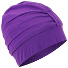 Шапочка для плавания взрослая ONLYTOP, тканевая, обхват 54-60 см, цвет фиолетовый - фото 9846509