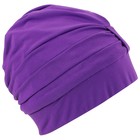 Шапочка для плавания взрослая ONLYTOP, тканевая, обхват 54-60 см, цвет фиолетовый - фото 9846510