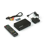 Приставка для цифрового ТВ Lumax DV1104HD, FullHD, DVB-T2, дисплей, HDMI, RCA, USB, черная - Фото 1