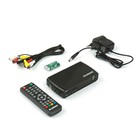 Приставка для цифрового ТВ Lumax DV1106HD, FullHD, DVB-T2, дисплей, HDMI, RCA, USB, черная - Фото 1