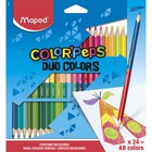 Карандаши трёхгранные двухсторонние 48 цветов - 24 штуки, Maped Color Peps, европодвес - фото 8667723