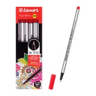 Ручка капиллярная Luxor Fine Writer 045, узел 0.8 мм, чернила красные, корпус чёрно-белый - Фото 5