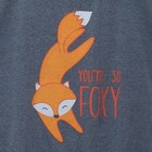 Футболка женская KAFTAN "Fox" джинс, р-р 42-44, 100% хлопок - Фото 2