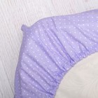 Комплект в кроватку (4 предмета), диз. бегемотики/горошек на фиолетовом - Фото 8