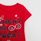 Комплект для девочки (футболка+бриджи), рост 122 см, цвет красный(набивка) Л940-3922 - Фото 3