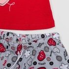Комплект для девочки (футболка+бриджи), рост 122 см, цвет красный(набивка) Л940-3922 - Фото 4