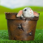 Фигурное кашпо "Кролик в горшочке лапки наружу" 14х13см - Фото 5
