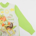 Пижама для мальчика, рост 116 см, цвет зелёный/ремовый, М319-4015 - Фото 4
