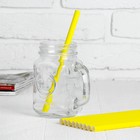 Трубочки для коктейля, диаметр 1 см, набор 10 шт., цвет жёлтый - Фото 2