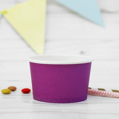 Креманка для десерта, бумажная, набор 10 шт., цвет фиолетовый