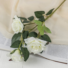 Цветы искусственные "Роза Фиона" три бутона, 8х70 см, белый - фото 8667986