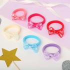 Резинка для волос "Бантик" (набор 6 шт) банты, микс - Фото 2