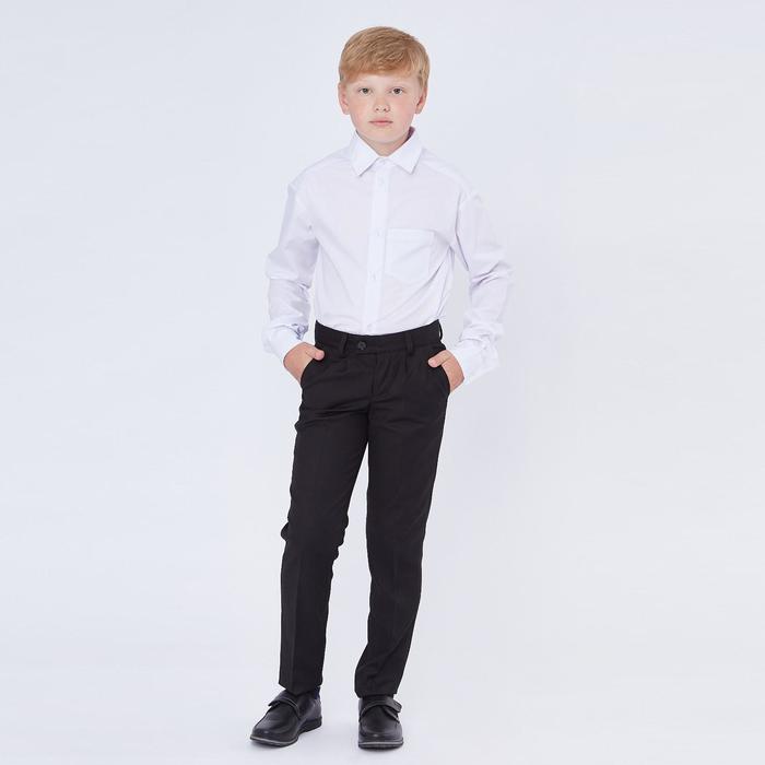 Школьная рубашка для мальчика, цвет белый, рост 140 см - Фото 1