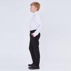 Школьная рубашка для мальчика, цвет белый, рост 140 см - Фото 3
