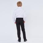 Школьная рубашка для мальчика, цвет белый, рост 140 см - Фото 5
