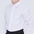 Школьная рубашка для мальчика, цвет белый, рост 140 см - Фото 6