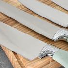 Набор ножей кухонных на подставке, 6 предметов: 5 ножей 8,5 см, 12 см, 12 см, 19,7 см, 19 см, ножницы, цвет голубой - Фото 3