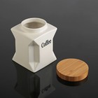 Набор банок керамических для сыпучих продуктов на деревянной подставке «Эстет», 3 предмета: 900 мл - Фото 5