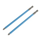 Биты ТУНДРА, намагниченные, сталь CrV, PH2×150 мм, 2 шт. - Фото 3