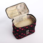 Косметичка дорожная на молнии с ручкой, с 2 отделами, с рисунком, чёрная - Фото 2