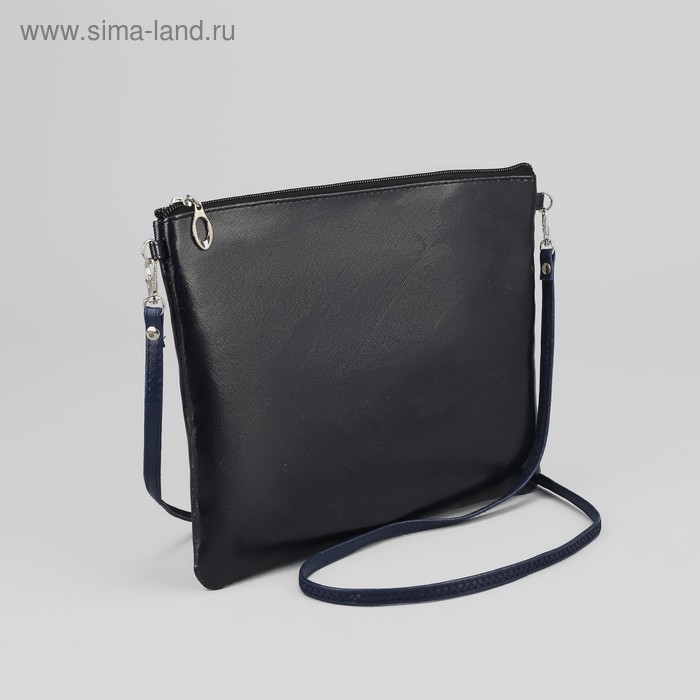 Сумка жен Классика, 26*2*21см, отдел на молнии, длин ремень, черный - Фото 1