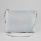 Сумка женская, отдел на молнии, длинный ремень, цвет серебристый - Фото 2