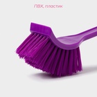 Щётка для посуды с изогнутой ручкой Доляна, 3×4×20 см, МИКС - Фото 2