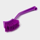 Щётка для посуды с изогнутой ручкой Доляна, 3×4×20 см, МИКС - Фото 3