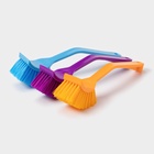 Щётка для посуды с изогнутой ручкой Доляна, 3×4×20 см, МИКС - Фото 6