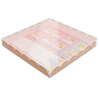 Коробка для кондитерских изделий с PVC крышкой «Счастье рядом», 21 х 21 х 3 см - Фото 1