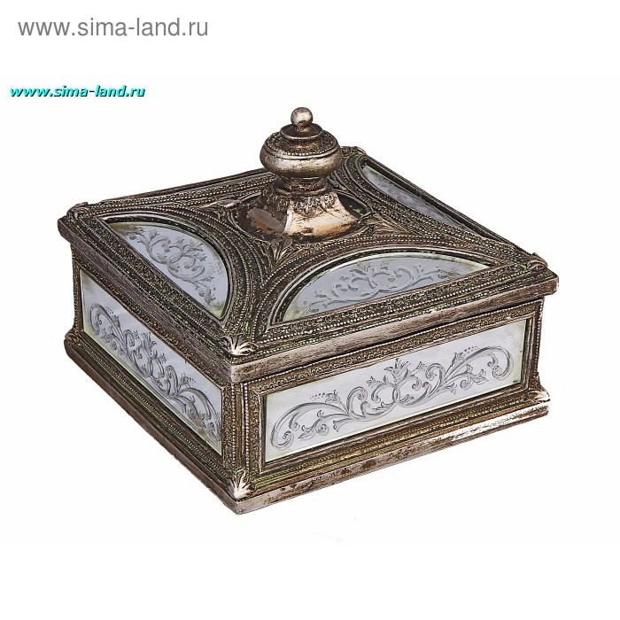 шкатулка полистоун "Эпоха" 13*15*15 см - Фото 1